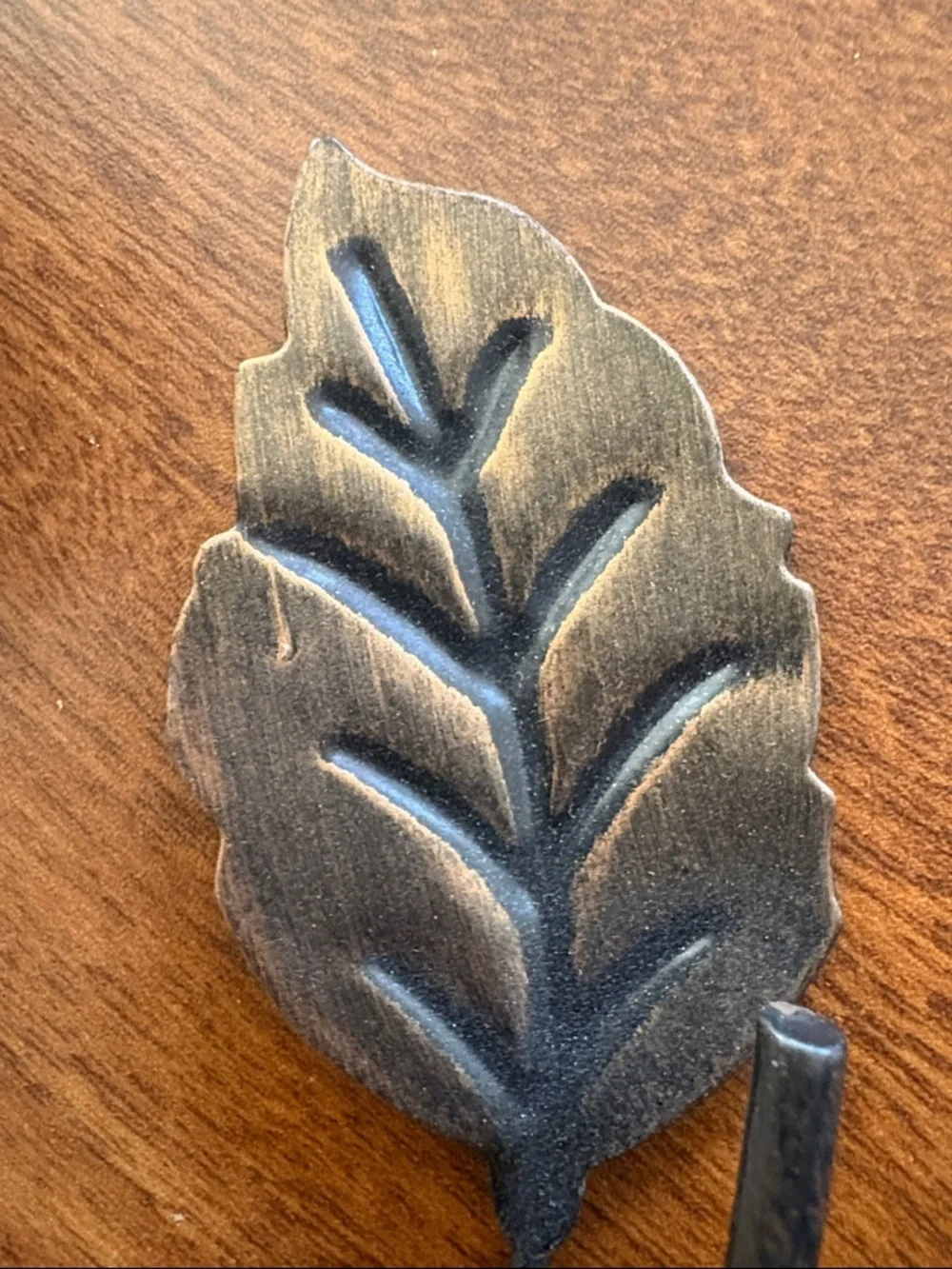 Metal Floral Wall Hooks in Bronze Finish - Set of 2